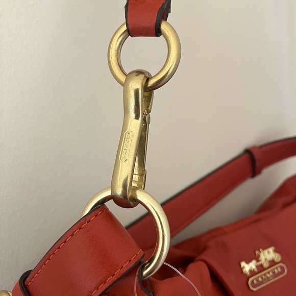 Coach Leather Madison Persimmon Hobo Shoulder Bag-21224 - Picture 6 of 14